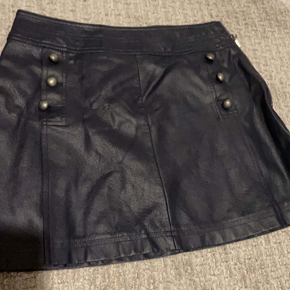 Forever 21 Pleather Blue Skirt